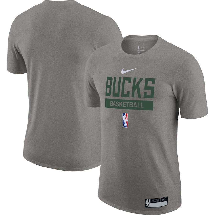 Men's Milwaukee Bucks Grey 2022/23 Legend On-Court Practice Performance T-Shirt